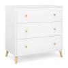 imageDelta Children Essex 3 Drawer Dresser with Interlocking Drawers EbonyNaturalBianca WhiteNatural