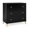imageDelta Children Essex 3 Drawer Dresser with Interlocking Drawers EbonyNaturalEbonyNatural