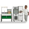 imageDelta Children Gourmet AllinOne Corner Play Kitchen  Toy Kitchen Playset with Safe ampamp Heatless Stove with Lights Oven Sink FridgeFreezer with Ice Maker and 20 Accessories NaturalWhiteNaturalWhite