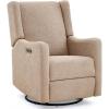 imageDelta Children Mercer Electronic Power Recliner and Swivel Glider with USB Port in LiveSmart Performance Fabric  Water Repellent ampamp Stain Resistant Dark GreySand