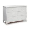 imageDelta Children Universal 6 Drawer Dresser with Interlocking Drawers  Greenguard Gold Certified GreyWhite
