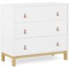 imageDelta Children babyGap Legacy 3 Drawer Dresser with Leather Pulls and Interlocking Drawers Bianca WhiteNaturalBianca WhiteNatural