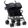 imageGAP babyGap Classic SidebySide Double Stroller  Lightweight Double Stroller with Recline Extendable Sun Visors ampamp Compact Fold  Made with Sustainable Materials Grey StripesBlack Camo