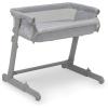 imageGAP babyGap Whisper Bedside Bassinet Sleeper with Breathable Mesh and Adjustable Heights  Lightweight Portable Crib  Made with Sustainable Materials Grey StripesGrey Stripes