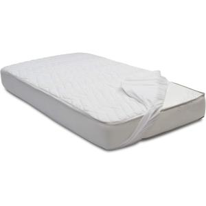 imageBeautyrest Black Luxury Fitted Baby Crib Mattress Pad Cover  Waterproof  52 x 28  Machine Washable Bright WhiteMattress Pad with DualCool Technology