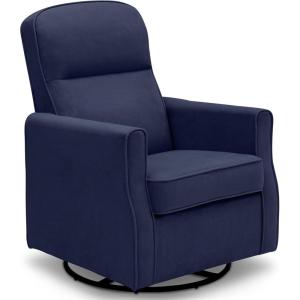 imageDelta Children Blair Slim Nursery Glider Swivel Rocker Chair CreamNavy