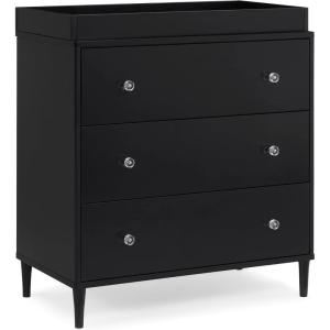 imageDelta Children Bowie 4in1 Convertible Acrylic Crib  Greenguard Gold Certified Black EbonyDresser