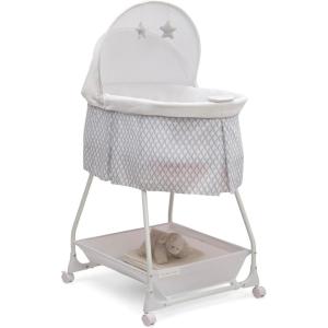 imageDelta Children Deluxe Soothing Dreams Bassinet Grey WindchimeGrey Windchime