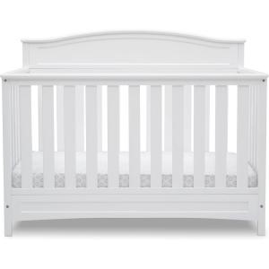 imageDelta Children Emery 4in1 Convertible Baby Crib  Greenguard Gold Certified WhiteWhite