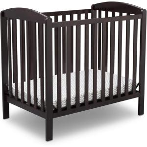 imageDelta Children Emery Mini Convertible Baby Crib with 275inch Mattress GreyDark Chocolate