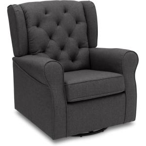 imageDelta Children Emma Nursery Glider Swivel Rocker Chair Greenguard Gold Certified French GreyCharcoal