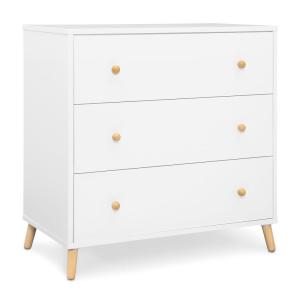 imageDelta Children Essex 3 Drawer Dresser with Interlocking Drawers EbonyNaturalBianca WhiteNatural