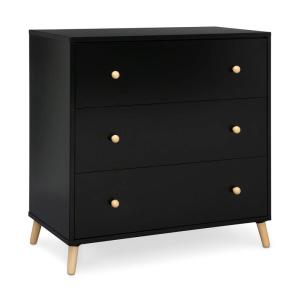 imageDelta Children Essex 3 Drawer Dresser with Interlocking Drawers EbonyNaturalEbonyNatural