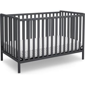 imageDelta Children Heartland 4in1 Convertible Crib  Greenguard Gold Certified GreyCharcoal Grey