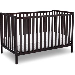 imageDelta Children Heartland 4in1 Convertible Crib  Greenguard Gold Certified GreyDark Chocolate