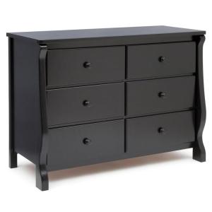 imageDelta Children Universal 6 Drawer Dresser with Interlocking Drawers  Greenguard Gold Certified GreyBlack