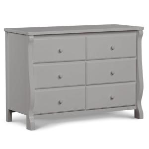imageDelta Children Universal 6 Drawer Dresser with Interlocking Drawers  Greenguard Gold Certified GreyGrey