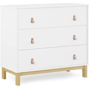 imageDelta Children babyGap Legacy 3 Drawer Dresser with Leather Pulls and Interlocking Drawers Bianca WhiteNaturalBianca WhiteNatural