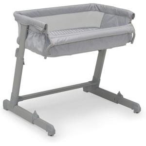 imageGAP babyGap Whisper Bedside Bassinet Sleeper with Breathable Mesh and Adjustable Heights  Lightweight Portable Crib  Made with Sustainable Materials Grey StripesGrey Stripes