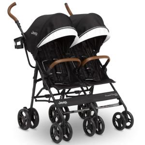 imageJeep PowerGlyde Plus Side x Side Double Stroller by Delta Children Black
