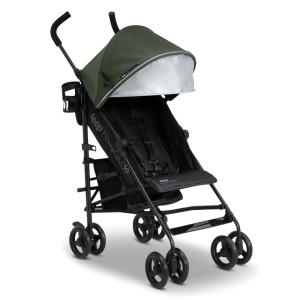imageJeep PowerGlyde Stroller by Delta Children Lightweight Travel Stroller with Smoothest Ride ampamp Compact Fold 3Position Recline Extra Large Storage Basket Olive GreenOlive Green