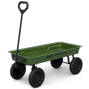 imageJeep Wrangler Classic Pull Wagon by Delta Children  GREENGUARD Gold Certified Durable Frame 9 Inch PunctureProof Wheels Great for Exploration and Play Green