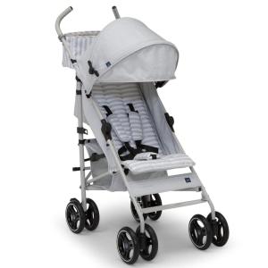 imagebabyGap Classic Stroller  Lightweight Stroller with Recline Compact Fold ampamp Removable Parent Organizer  Made with Sustainable Materials Grey StripesGrey Stripes