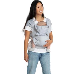 imagebabyGap by Delta Children Legacy 3in1 Baby Carrier  Newborn to Toddler Holds 75 to 25 lbs Facein and FaceOut Baby Carrier Wrap with Lumbar Support Ergonomic ChambrayGrey