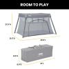imageJeep Horizon Compact Travel 2in1 Play Yard and Bassinet BlackLight Grey