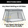 imageJeep Horizon Compact Travel 2in1 Play Yard and Bassinet BlackLight Grey