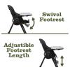 imageJeep by Delta Children Classic Convertible 2in1 High Chair for Babies and Toddlers with Adjustable Height Recline ampamp Footrest  Dishwasher Safe Meal Tray Black
