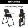 imageJeep by Delta Children Classic Convertible 2in1 High Chair for Babies and Toddlers with Adjustable Height Recline ampamp Footrest  Dishwasher Safe Meal Tray Black
