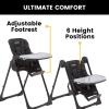 imageJeep by Delta Children Classic Convertible 2in1 High Chair for Babies and Toddlers with Adjustable Height Recline ampamp Footrest  Dishwasher Safe Meal Tray Black