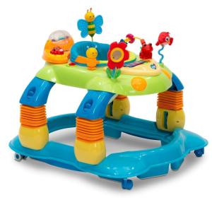 imageDelta Children Lil Play Station 4in1 Activity Walker  Rocker Activity Center Bouncer Walker  Adjustable Seat Height  Fun Toys for Baby Sadie the LadybugBlue