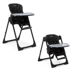 imageJeep by Delta Children Classic Convertible 2in1 High Chair for Babies and Toddlers with Adjustable Height Recline ampamp Footrest  Dishwasher Safe Meal Tray Black