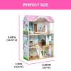 imageDelta Children MySize Dollhouse  Large 3Story Dollhouse with 7 Rooms Includes 12 Accessories  Fits 12inch Dolls  Pretend Play Dream Gift for Ages 3