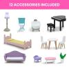 imageDelta Children MySize Dollhouse  Large 3Story Dollhouse with 7 Rooms Includes 12 Accessories  Fits 12inch Dolls  Pretend Play Dream Gift for Ages 3