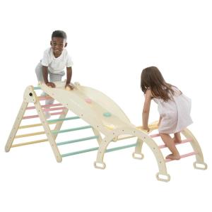 imageDelta Children Lil Climber Gym  Indoor Climbing GymJungle Gym for Kids  Montessori Toy with Reversible ArchRocking Chair Reversible Rock WallSlide Ramp and Pikler Triangle  for Toddlers 3