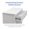 imageDelta Children 3 Drawer Dresser with Interlocking Drawers GreyBianca White