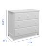 imageDelta Children 3 Drawer Dresser with Interlocking Drawers GreyBianca White