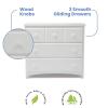imageDelta Children 3 Drawer Dresser with Interlocking Drawers GreyBianca White