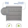 imageDelta Children 3 Drawer Dresser with Interlocking Drawers GreyGrey
