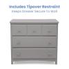 imageDelta Children 3 Drawer Dresser with Interlocking Drawers GreyGrey
