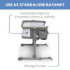 imageDelta Children Close2Me Bedside Baby Bassinet Sleeper with Breathable Mesh and Adjustable Heights  Lightweight Portable Crib Grey