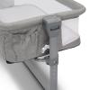 imageDelta Children Close2Me Bedside Baby Bassinet Sleeper with Breathable Mesh and Adjustable Heights  Lightweight Portable Crib Grey