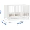 imageDelta Children Dylan 4in1 Convertible Crib AcornBianca White