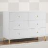 imageDelta Children Essex 6 Drawer Dresser BlackNaturalBianca WhiteNatural