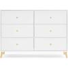 imageDelta Children Essex 6 Drawer Dresser BlackNaturalBianca WhiteNatural
