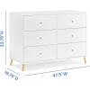 imageDelta Children Essex 6 Drawer Dresser BlackNaturalBianca WhiteNatural