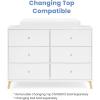imageDelta Children Essex 6 Drawer Dresser BlackNaturalBianca WhiteNatural